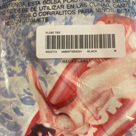 Supreme Float Tee (Black) | Size M | SS22 |NEW | SUPREME NEW YORK T-Shirt - Picture 3 of 3